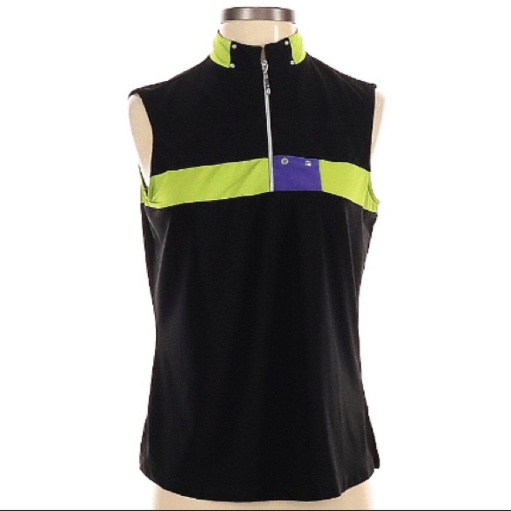 Jamie Sadock Black Tennis Golf Shirt Athletic Small Bust 34.5”🏈